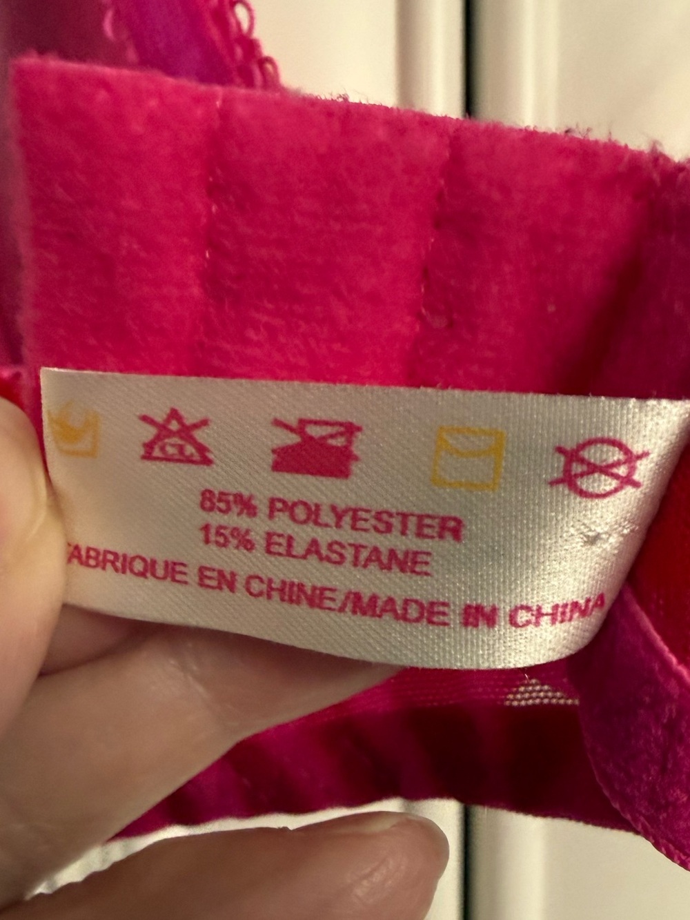 Roselle Size 34C Lined Fuchsia Embroidered Underwire Bra with Orange Accent - Picture 10 of 10